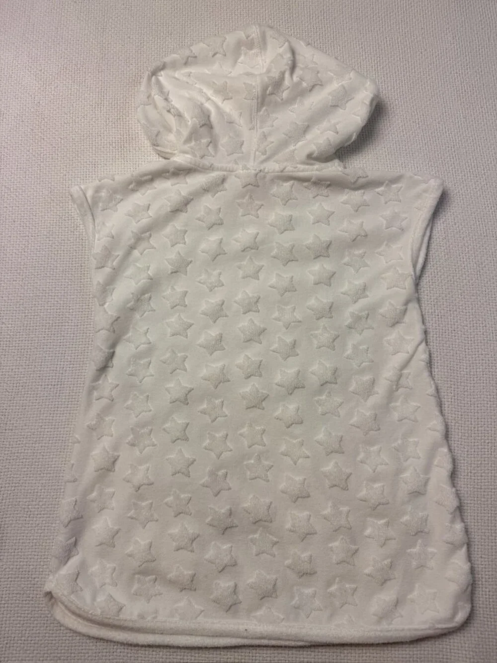 Cat & Jack Girls White Star Terry Hooded Swim Cover Up 4T